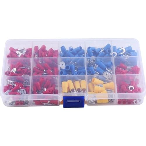Car Accessories 280 pcs Cable Lugs with Assortment Box Auto Connector Flat Connector insulation keeps wires from bending