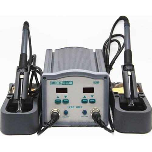 QUICK 203D High-Frequency Double Station Soldering Rework Station Welding Machine Lead-Free Soldering Iron Soldering Station