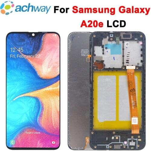For Samsung Galaxy A20e A202 A202F A202DS Display Touch Screen Digitizer Assembly A202 A202F/DS For SAMSUNG A20e LCD with frame
