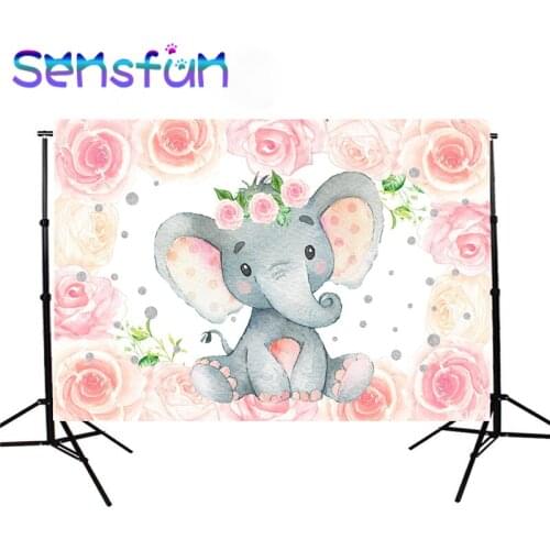 Sxy1506 Safari Party Photobooth Elephant Candy table Backdrops Girls Birthday Photography Backgrounds For Photo Studio 220x150cm