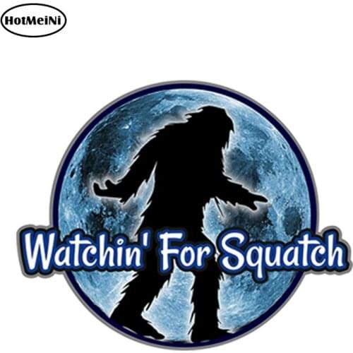 HotMeiNi 12cm x 9.6cm Watchin For Squatch Decal Bigfoot Sasquatch Yeti Bumper Window DIY Car Body Decals Car Stickers