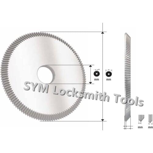 Key Cutter RIC02102B Double Milling Cutter 63x5x16 Carbide HP005S for HALLEY QUARK/2000 and BIANCHI101 Key Cutting Machines
