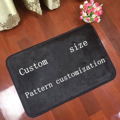 Customized Mat Anti-slip Carpet Printed Your Design Picture Photo Flannel Floor Custom Living Tapete Room For Rectangle Carpets