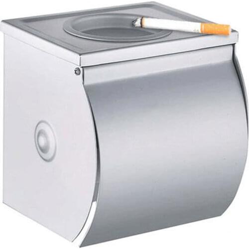 Wall Mounted Aluminum Bath Toilet Paper Holders Tissue Waterproof Hanger With Ashtrays Bathroom Accessories 803516