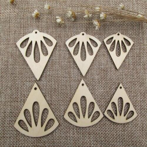 Laser Cut Unfinished Blank Teardrop Wood Cutout Wooden Charm Earring for DIY Dangle Earring Jewelry Making Supplies