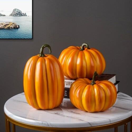 Resin Pumpkin Crafts Decoration Office Home Christmas Halloween Living Room Decoration Fall Decorations Pumpkin