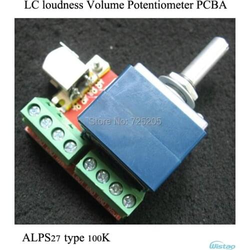 Volume Potentiometer LC Loudness Circuit Boards PCBA Japan ALPS27 Type 100K HIFI DIY Free Shipping