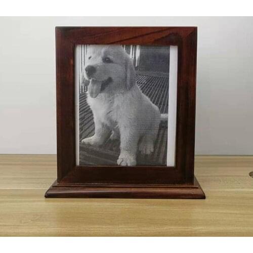 Simple Photo Frame Wood Pet Cremation Urn for ashes Perfect Resting Place Dropship
