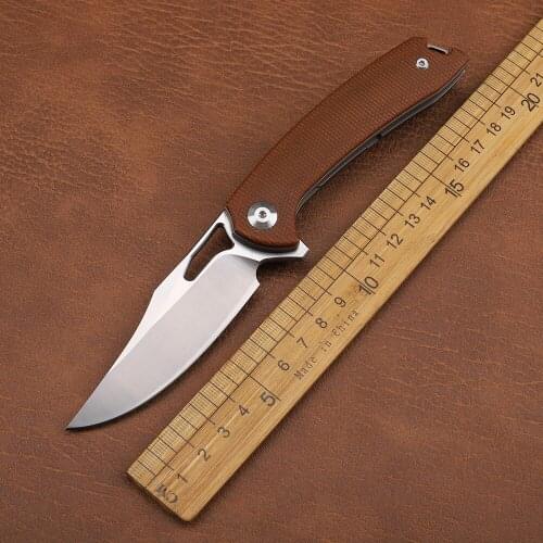M390 Steel Outdoor Campaign Bag Folding TC4 Titanium And Linen Shank Sharp Edge High Hardness EDC Tool Fruit Knife