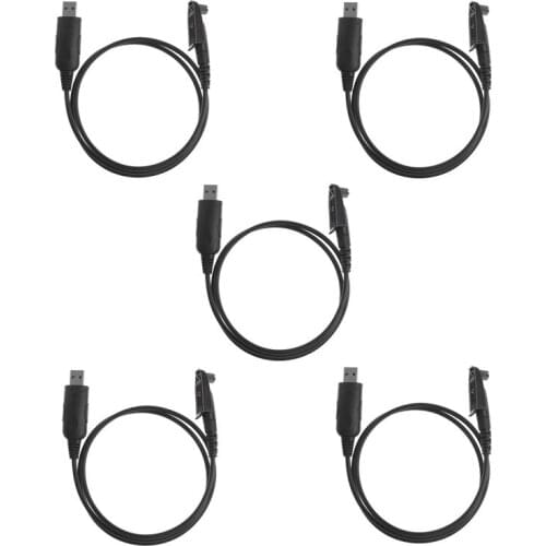 5PCS USB Programming Cable For Motorola GP328Plus GP338Plus GP644 GP688 GP344 GP388 EX500 EX560 EX600 XLS Radio Walkie Talkie