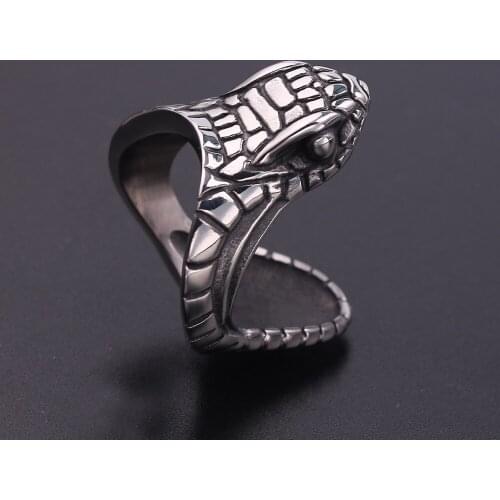 Punk Vintage Snake Ring For Men Steampunk Retro Jewelry Metal Rings Cosplay Accessories for Women/Men Gift