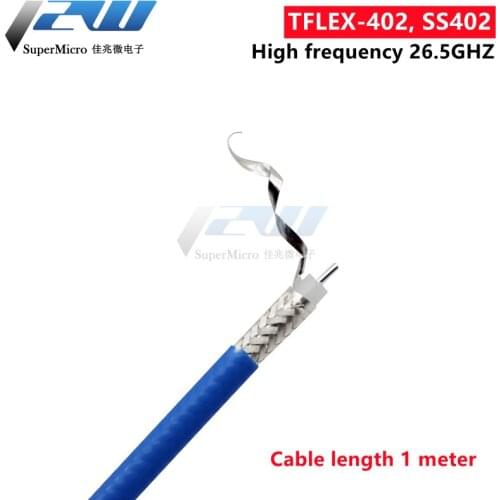 High frequency test cable SS402 mechanical phase stabilized cable 18GHZ cable assembly can be customized, silver tape wrapping