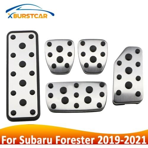 Xburstcar Auto Gas Fuel Brake Footrest Pedal Cover for Subaru Forester 2019 2020 2021 Car Pedals Foot Rest Pad Accessories