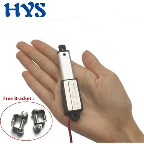 Mini Linear Actuator 12 V Volt Lineal Motor Stroke 30mm 50mm 15mm/s 20N DC 12V Small Linear Actuators Free Fixed Mount Bracket