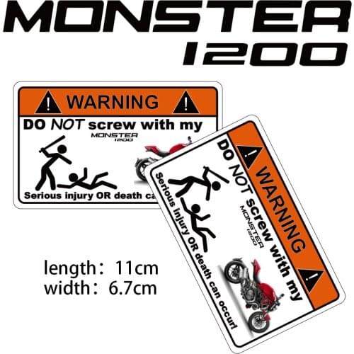 KODASKIN 2 Pieces Do Not Screw Warning Sticker Decal for DUCATI MONSTER 1200