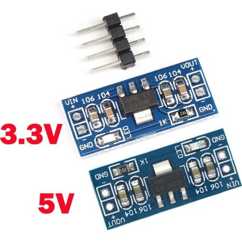 AMS1117 DC 6.0V -12V to 5V 4.5V - 7V to 3.3V Power Supply Module AMS1117-5.0V Power Module AMS1117-3.3V