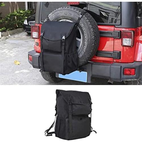 Car Spare Tire Bag Black Camping Tool Storage Bag Rear Trunk Cargo For Jeep Wrangler JK TJ JL