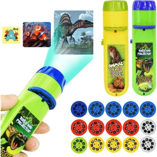 Dinosaur Parent-child Interaction Puzzle Early Education Luminous Toy Ocean Animal Child Slide Projector Lamp Kids Toys Gift