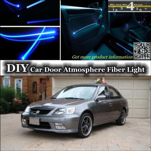 For Acura EL interior Ambient Light Tuning Atmosphere Fiber Optic Band Lights Inside Door Panel illumination Not EL light
