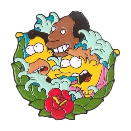 Cartoon Anime Characters Enamel Pin American Popluar Culture Brooch animation collections funny humor gift