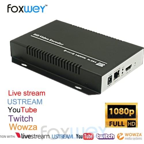 Live video streaming encoder for IPTV live web casting dual streams supports ustream, Youtube,Wowza,Flash media server FOXWEY