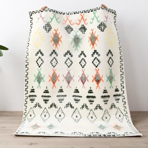 Moroccan Style Area Rugs For Living Room Tea Table Nordic Simple Carpet Creative Bedroom Polyester bedside Mat Tapis