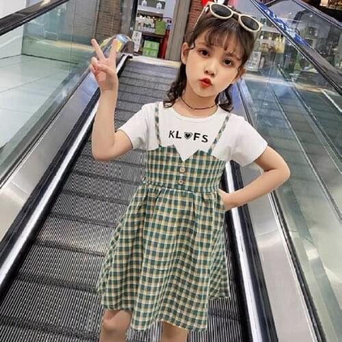Summer Childrens Clothing 2021 New Girls Clothes Fashion Princess Dresses Kids T Shirts Costume