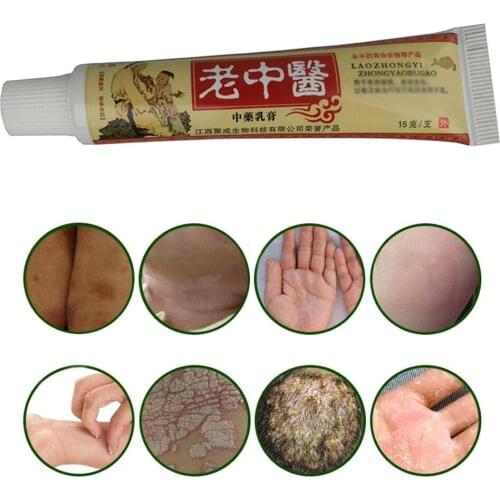1Pcs 15g Skin Care Psoriasis Ointment Chronic Dermatitis Urticaria Eczema Tinea versicolor Hemorrhoids Treatment Cream Supplies