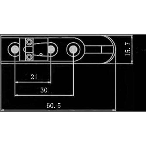 Bridge Saddle Parts Individual 4 String Tailpiece w/ Screws for Bass Guitar