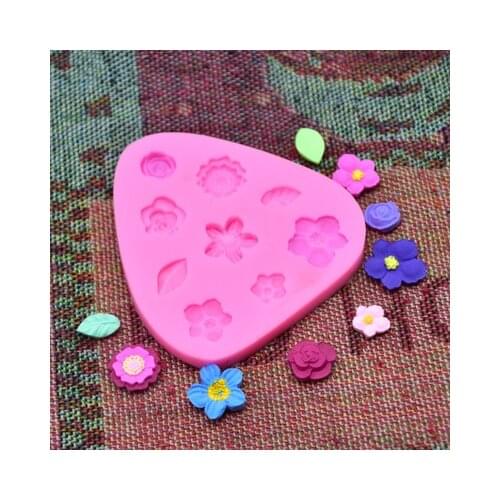 Newly Arrived Exceedingly Nice Flower Shape Silicone 3D Fondant Cake Mold Tools ,Chocolate Tools DIY D129