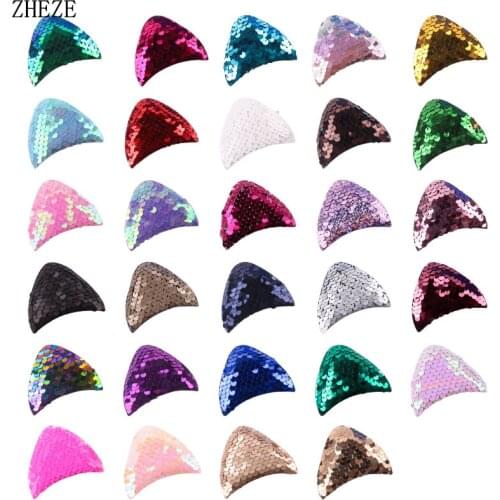 Sequins Cat Ears Trendy Chic European Kids Girls Flip Infantile DIY Hair Accessories For Women Children Headband Head wear DIY