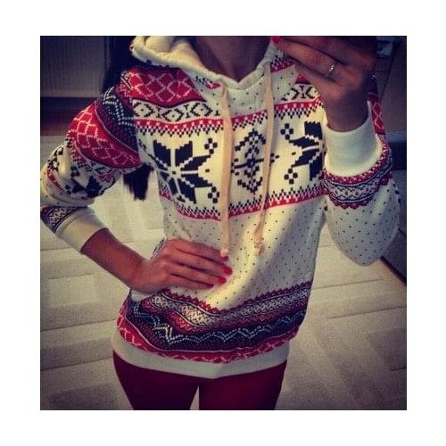 S-XL women autumn winter long sleeve hooded blouse tops lady national style criteria casual leisure floral print tops blouse