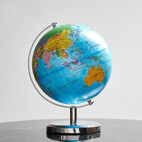 The Blue World Globe World Map Geography Globe Desk Decor Children School Supplies Study Room Home Decor Accessories