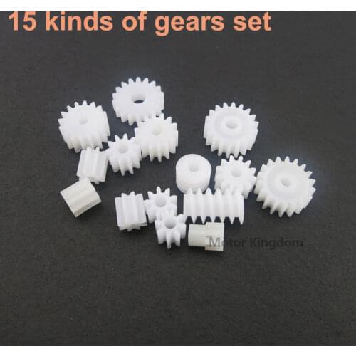 1.5mm/2mm/3mm Main Shaft transmission 7/8/9/10/12/14/16/18 Teeth Gear Parts 15 Kinds Plastic Gear Worm Four-wheel Motor
