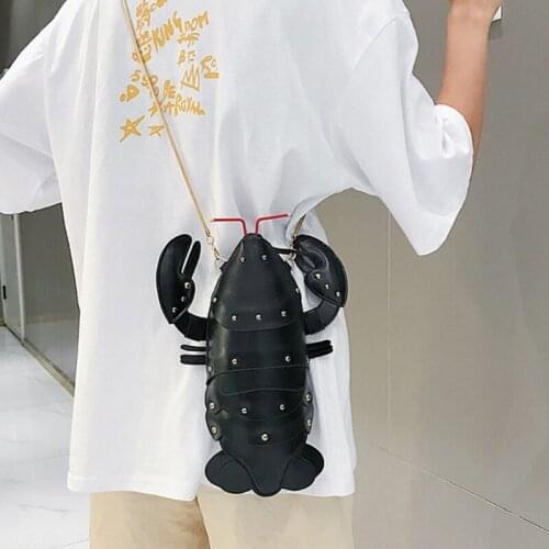 Creative Simulated Lobster Shape Women Shoulder Bags Large Capacity Money Clutch 20CA