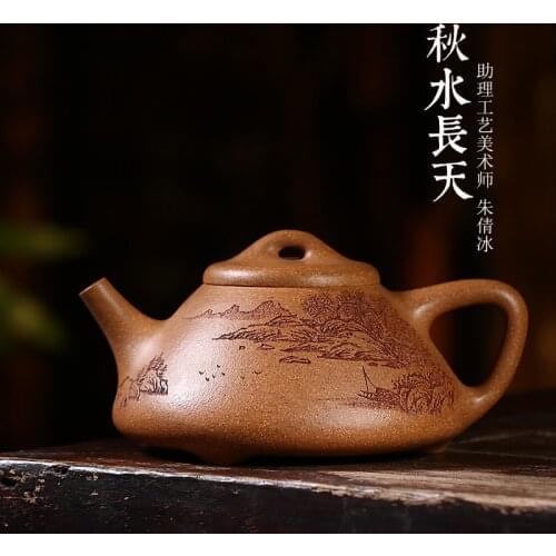 Yixing purple clay teapot single pot pure hand-painted downhill clay Ladybug single pot household teapot
