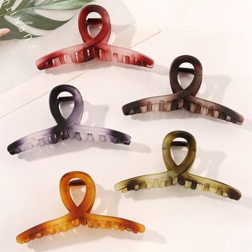 2021 New Claw Clip Hair Clips Women Elegant Gradient Color Personality Crab for Hair Girl Hair Clips Hair Accessories Hair Clips