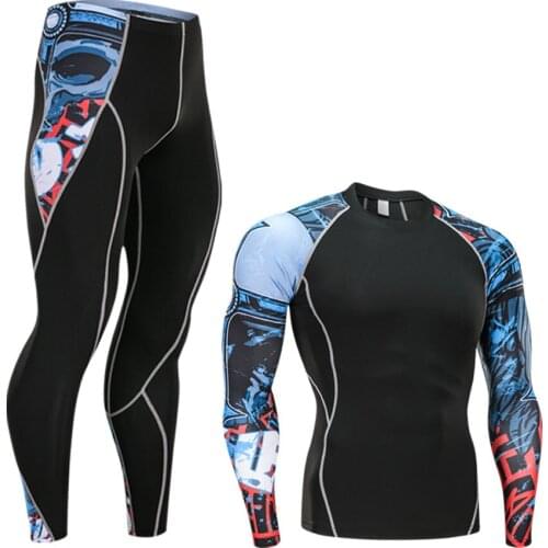 Winter Thermal Underwear Mens Suit Compression Tights Warm Base Set Sport Thermal Underwear S M L XL XXL 3XL 4XL Plus size