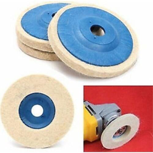 1PC 4 Inch 100mm Wool Polishing Wheel Buffing Pads Angle Grinder Wheel Felt Polishing Disc For Metal Marble Glass Ceramics