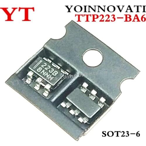200PCS New key touch-key IC compatible TTP223-BA6 TTP223 BA6 SOT23-6 Best quality