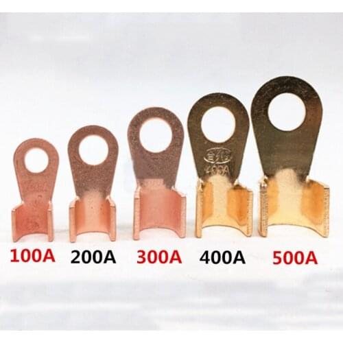 3pcs Copper terminal Copper terminal Nose OT-100A 200A 300A 400A 500A copper nose