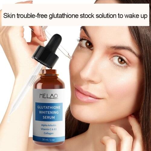 30ml Glutathione Lightening Whitening Serum Reducing Dark Spots Blemishes Alpha Arbutin Vitamin C & B3 Collagen Serum