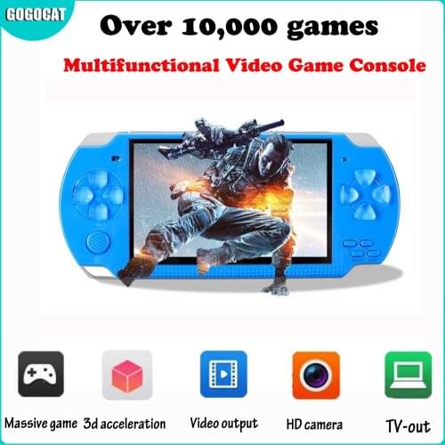 4.3" Game Console 8G 64Bit 10,000 Games Multifunction Handheld Player Retro Portable Gift Entertainment Pocket HD Rechargeable