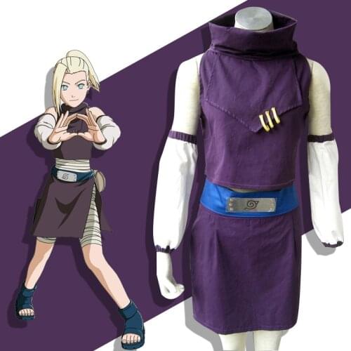 Anime Cosplay Ino Yamanaka Costumes For Woman Purple Dress Performance Show
