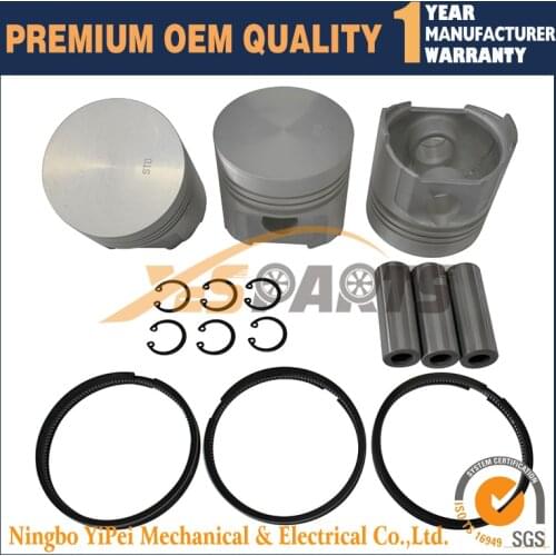 D1402 Engine 3 set Piston + Rings Kit Set STD for Kubota
