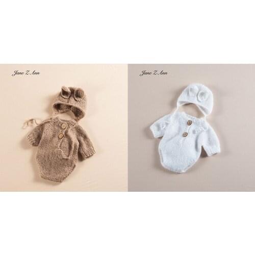 Childrens Photography New Bunny Costume Baby Milk Cotton Yarn Newborn Photograph Bunny Costume Set