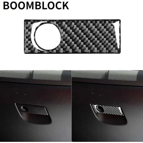 For Mazda RX8 RX-8 SE3P JM1FE 2004 2005 2006 2007 2008 Copilot Glove Storage Box Handle Cover Carbon Fiber Sticker Accessories