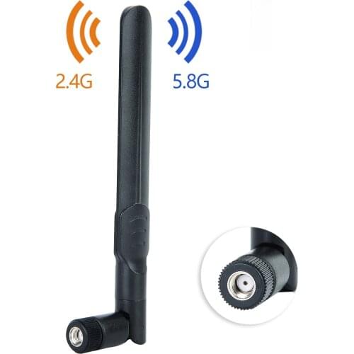 2.4GHz 5GHz 5.8GHz Dual Band RP-SMA Male Antenna 8dBi for Wireless WiFi Router WLAN PCI Card PC Desktop Wireless HDMI Extender
