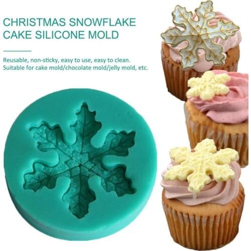 Christmas Snowflake Silicone Mold DIY Baking Mould for Fondant Chocolate Cake Decorating Tools