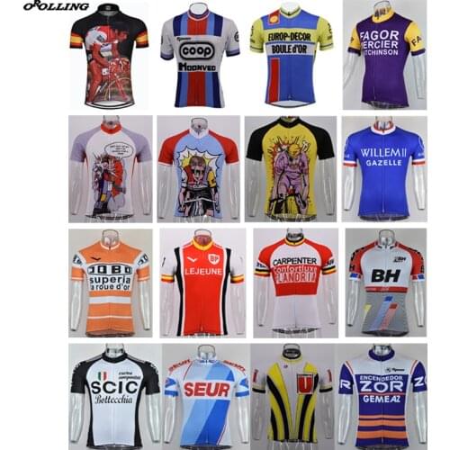 Multi Styles Colors Retro CLASSICAL New Team Cycling Jersey Customized Road Mountain Race Top OROLLING 4 Pockets